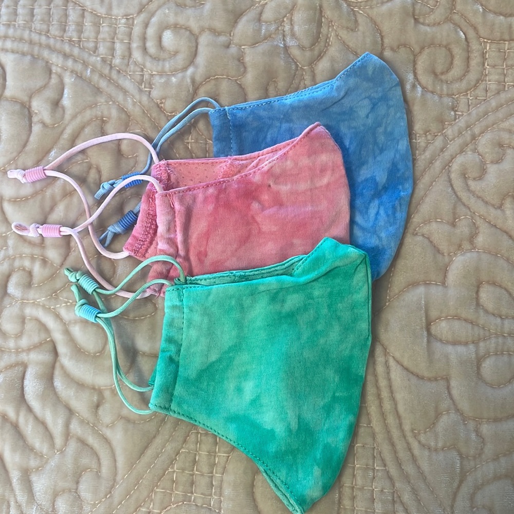 Lele Sadoughi Tie-Dye Facemasks